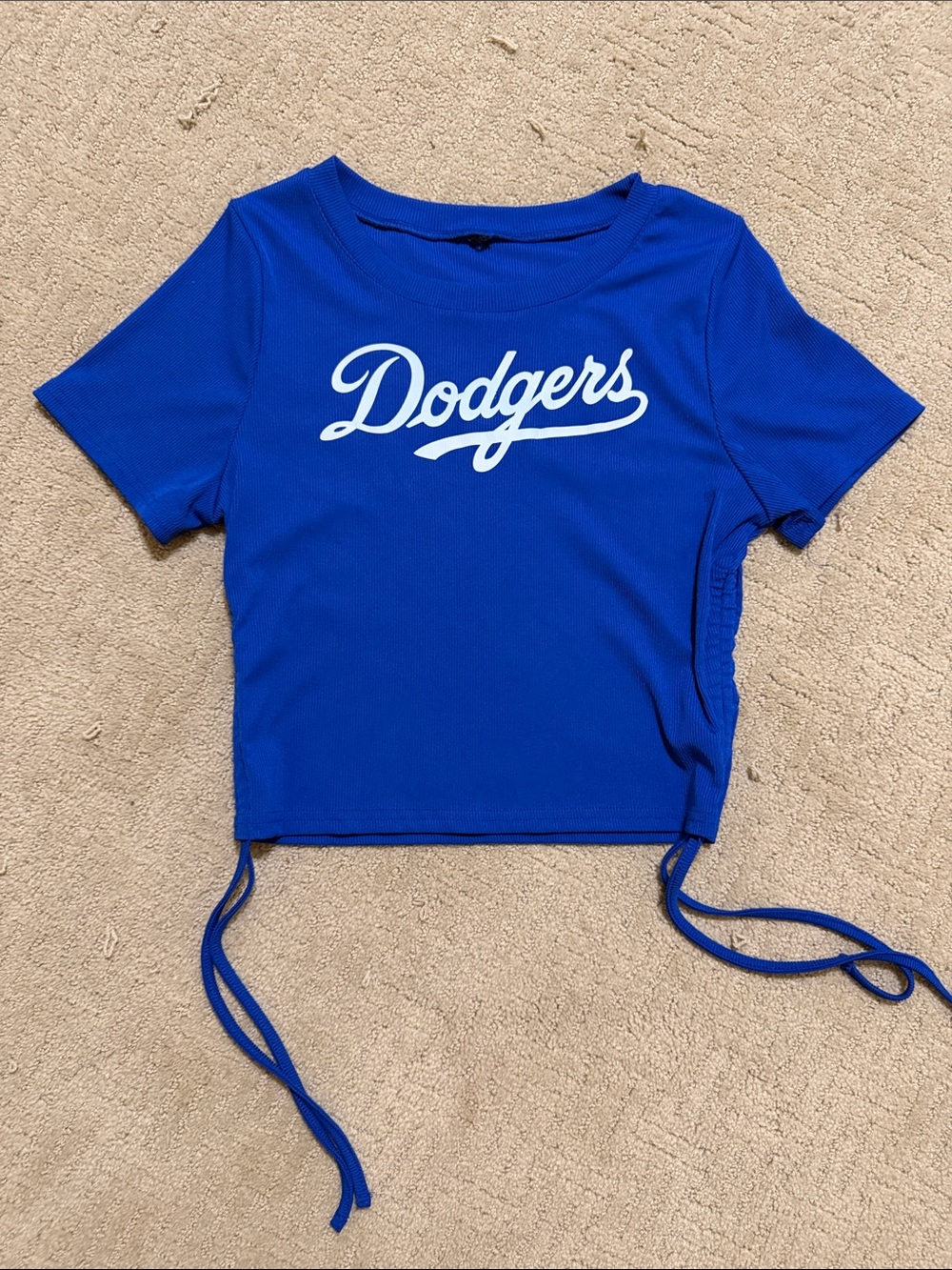 Dodgers Blue Cropped Tee